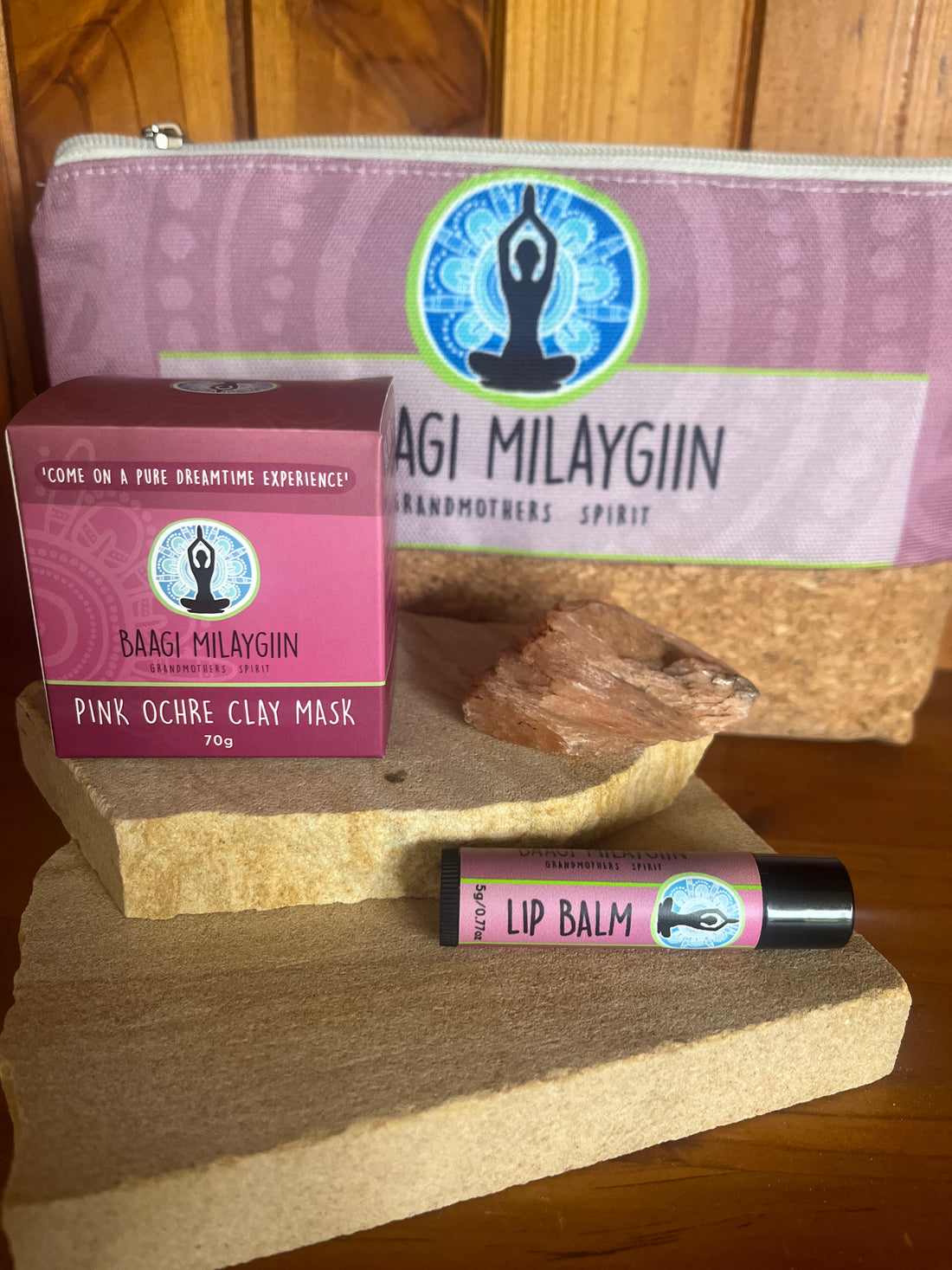 Australian Pink Ochre Clay Mask & Lip Balm combo