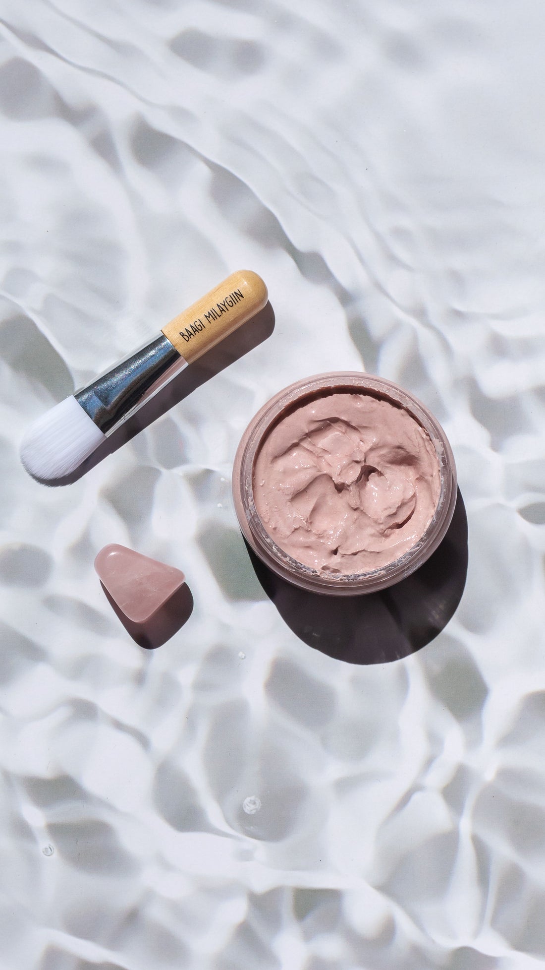 Australian Traditional Pink Ochre Clay Mask & Applicator Brush