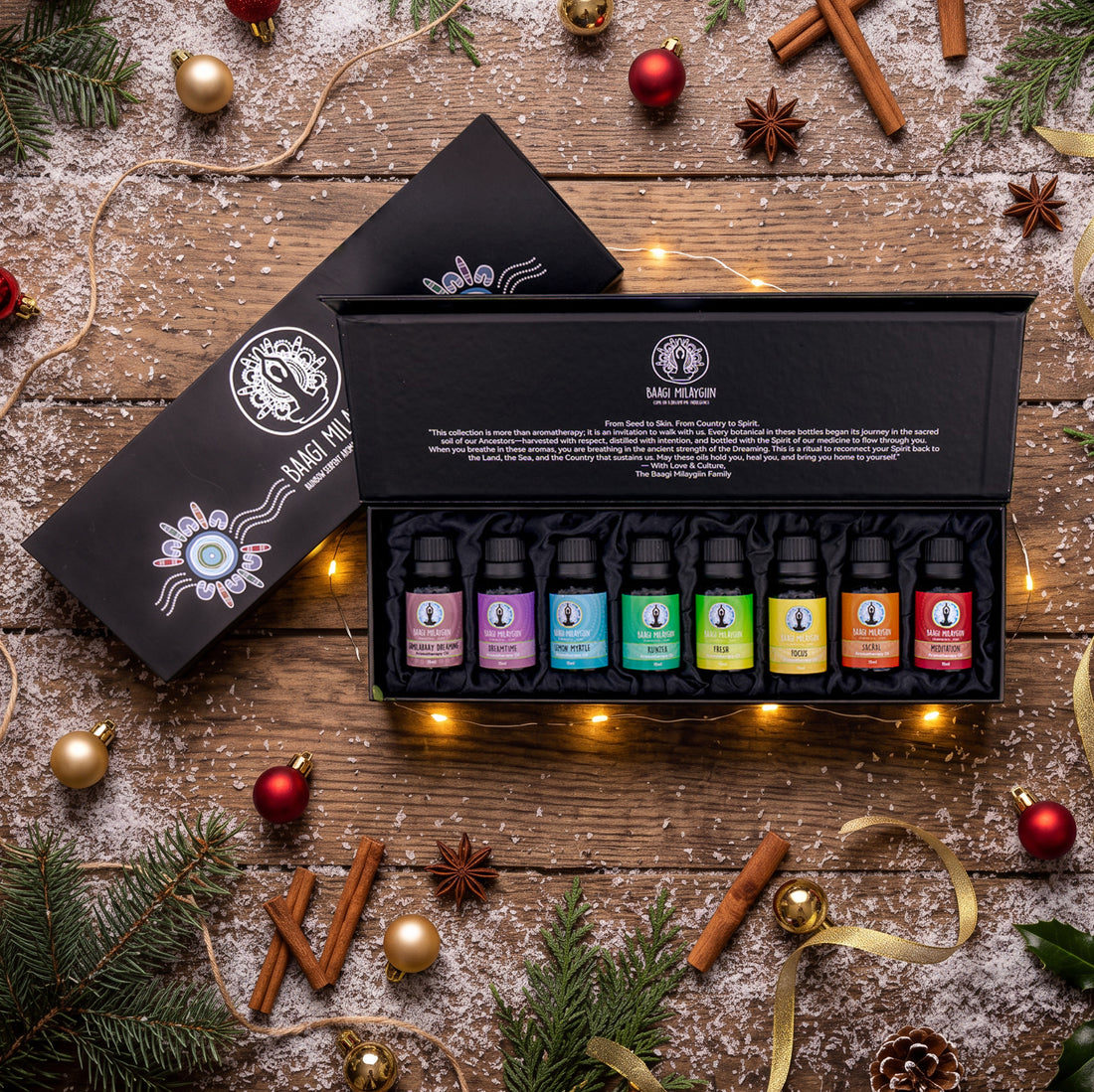 Deluxe Aromatherapy Gift Box | Rainbow Serpent Dreaming Collection by Baagi Milaygiin