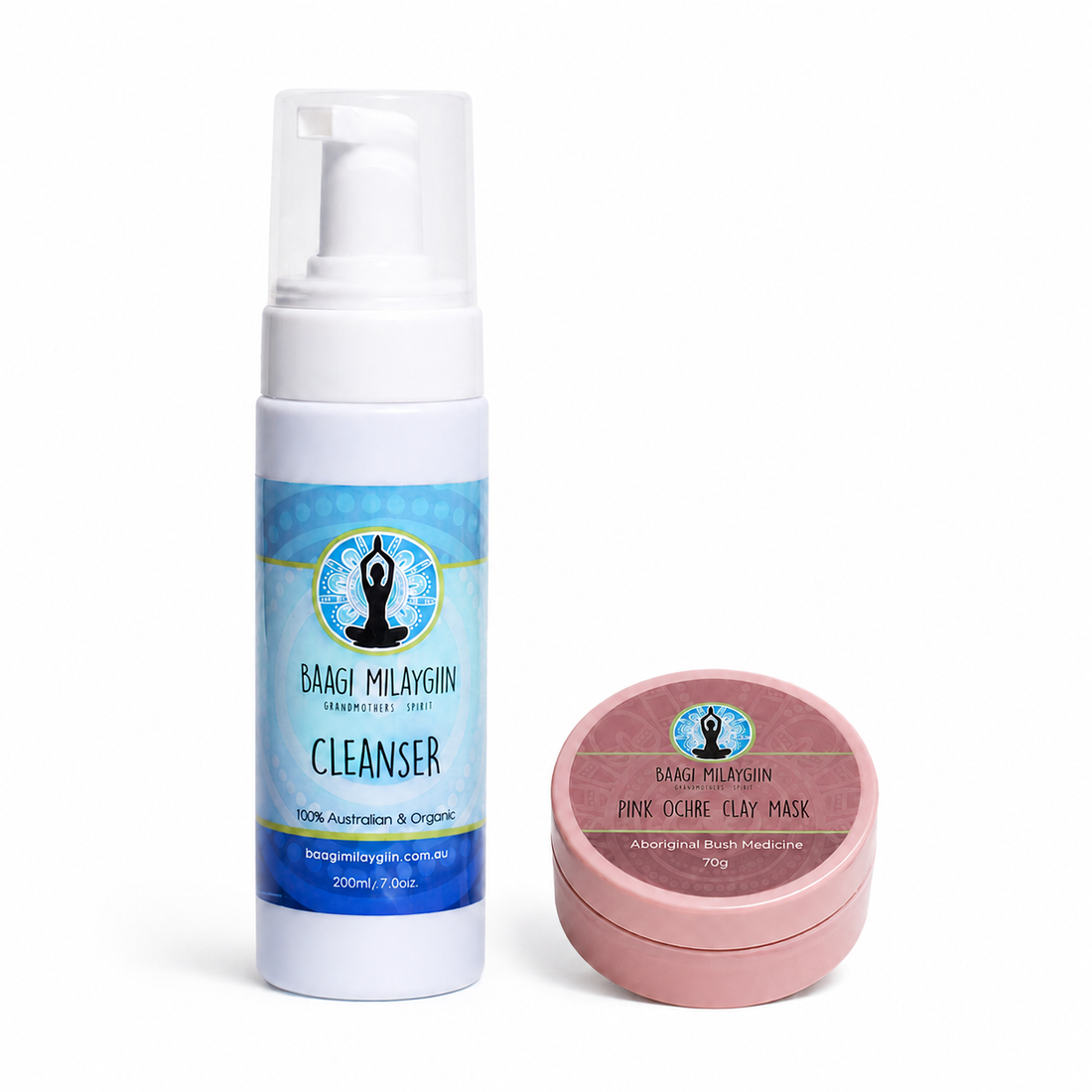 Cleanser and Australian Traditional Pink Ochre Clay Mask