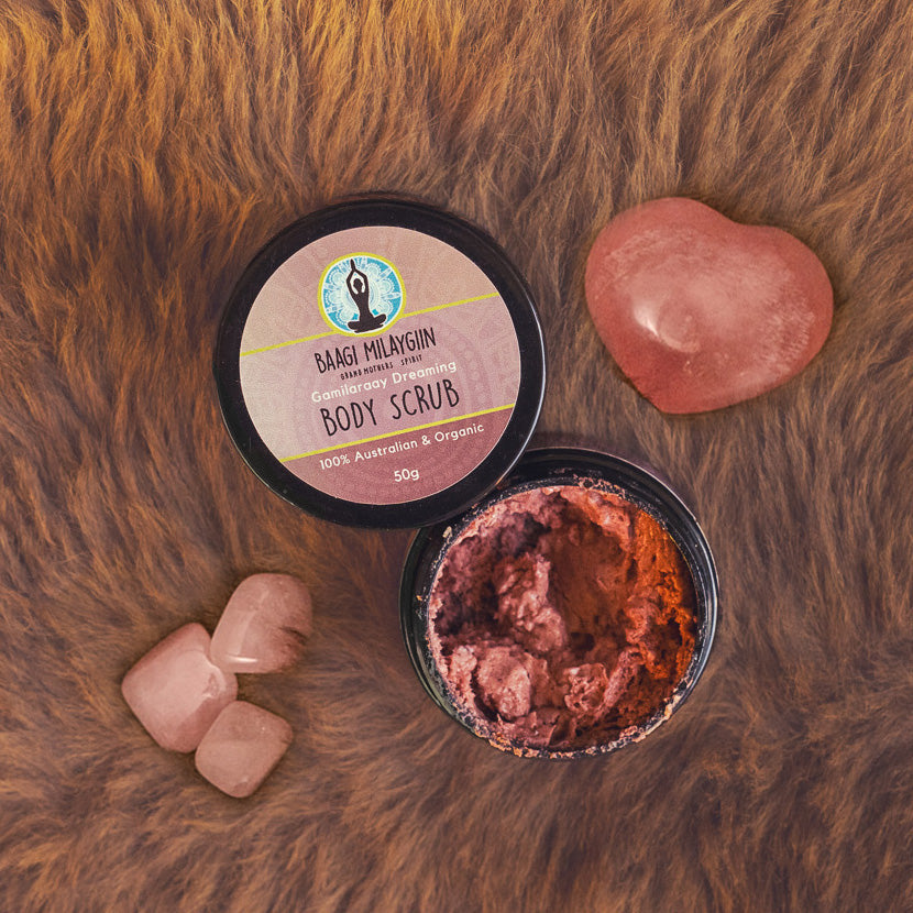 Body Scrub - Lemon Scented Gum &amp; Quandong | Gamilaraay Dreaming Collection by Baagi Milaygiin