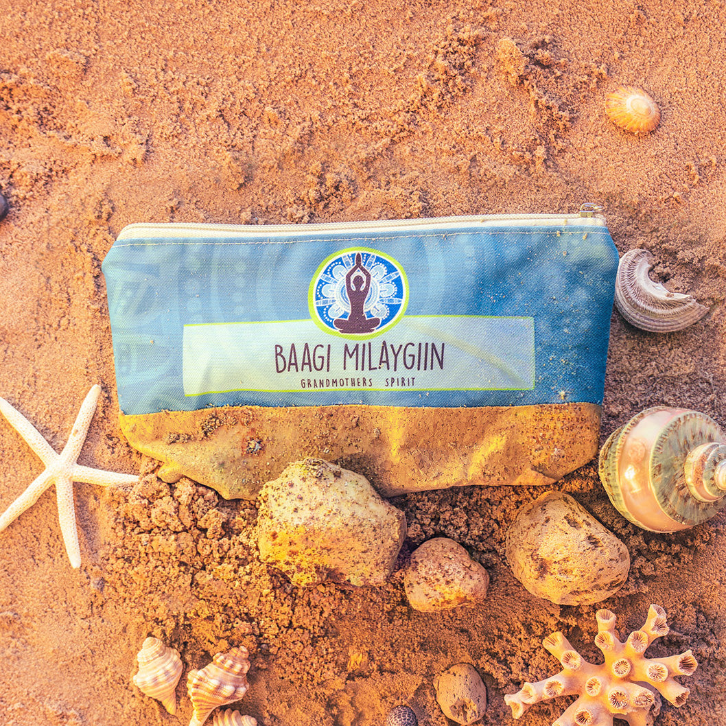 Cosmetic Bag – Blue | Saltwater Dreaming Collection by Baagi Milaygiin