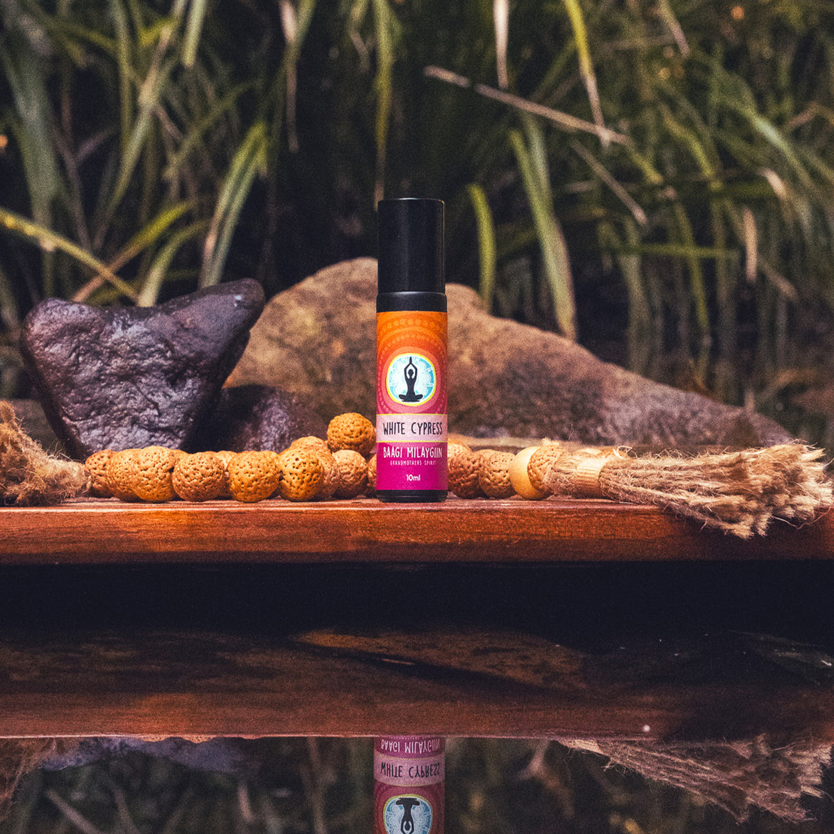 White Cypress Essential Oil Roller - 10mL | Rainbow Serpent Dreaming Collection by Baagi Milaygiin